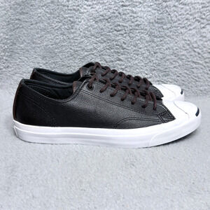 Converse Jack Purcell Jack Ox Low Mens Size 10 Sneakers Black Leather